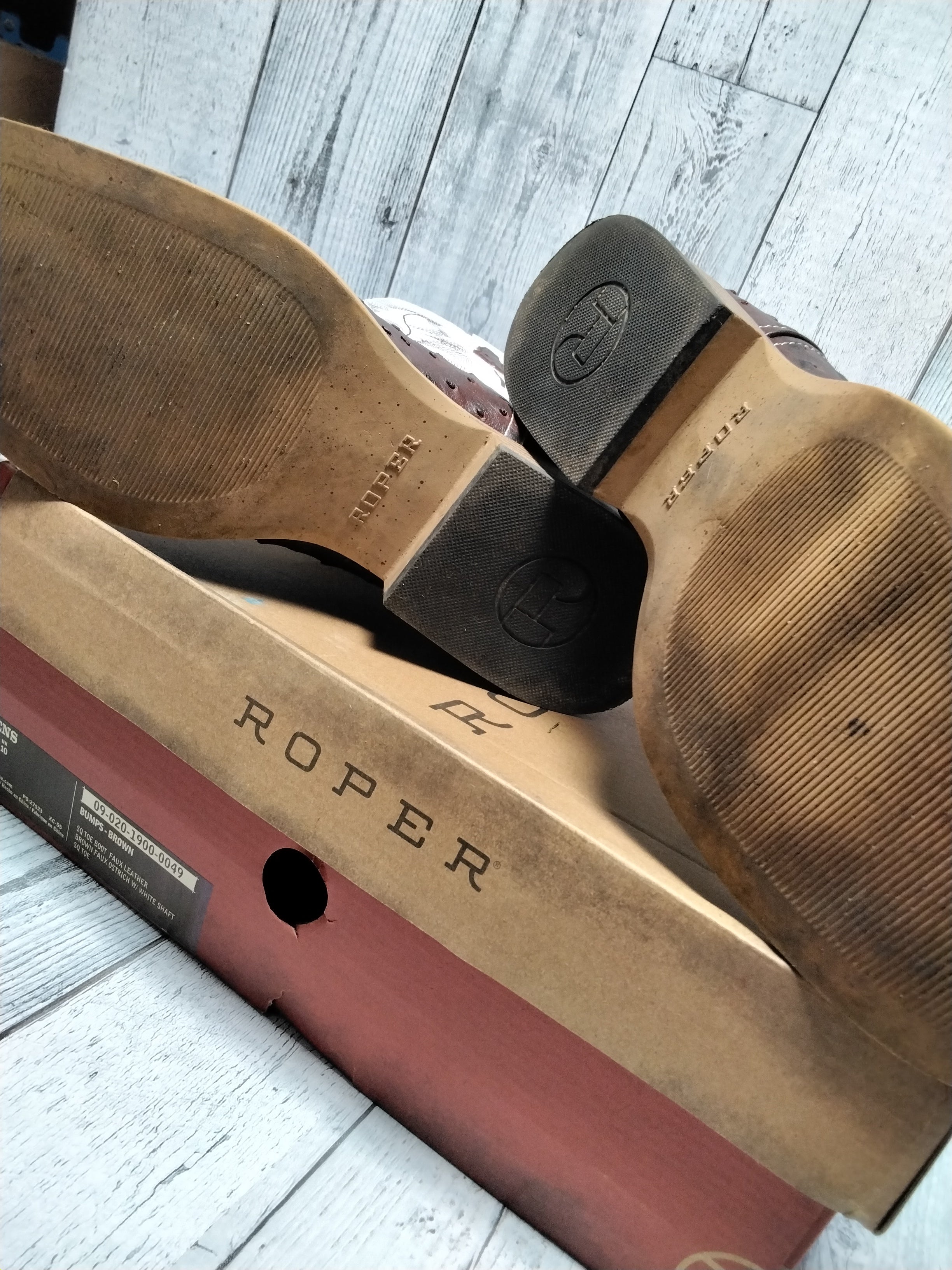 Roper Men's Basic Square Toe Western Boot, Sz 11 (7872380240110)